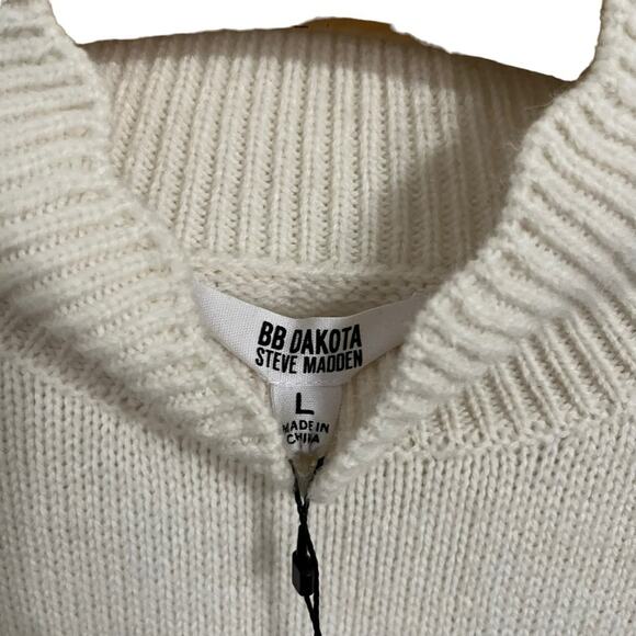 NWT BB Dakota Steve Madden Break My Stride Oatmeal Sweater Dress Cabincore L - Picture 4 of 10